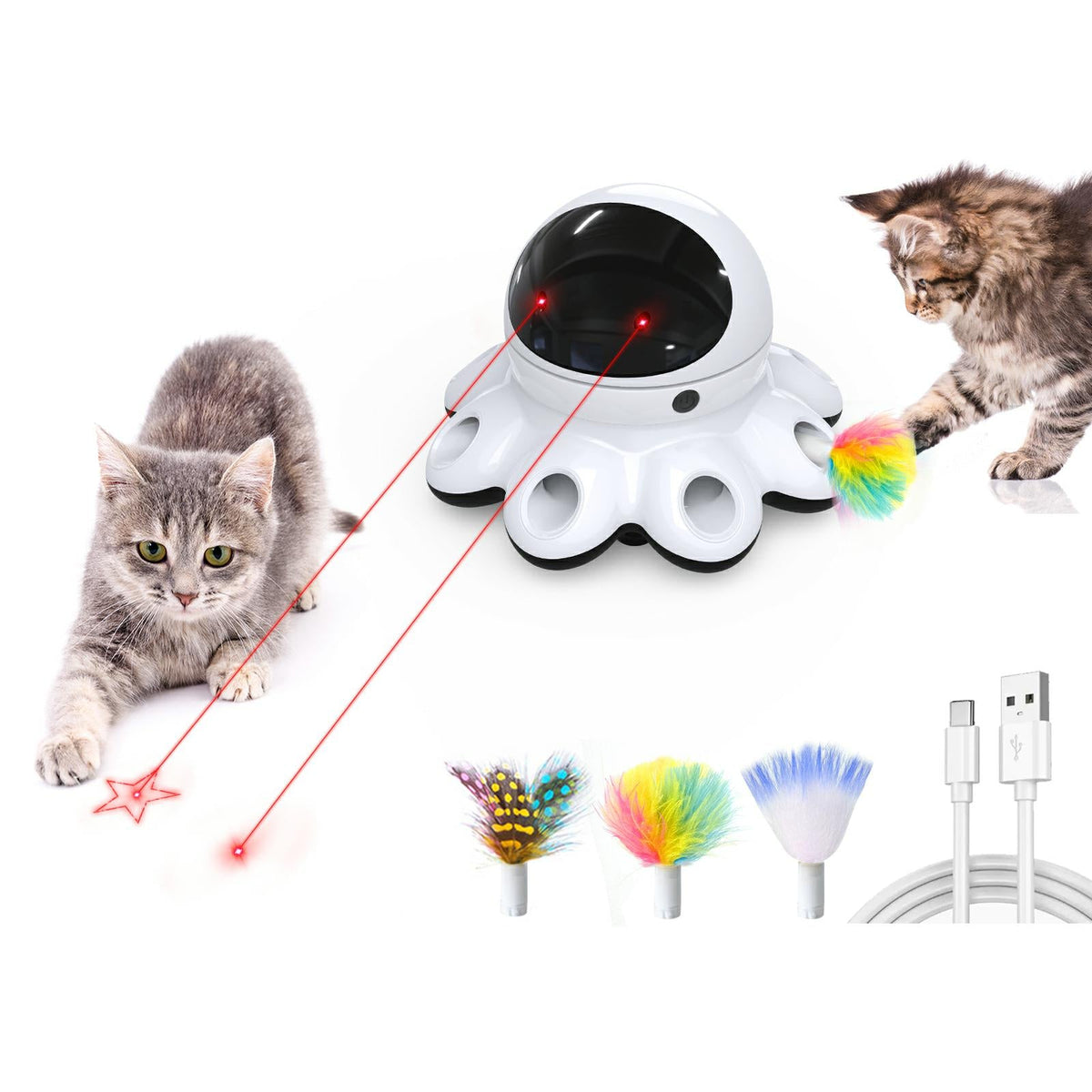 ORSDA 2-in-1 Interactive Cat Laser Toys