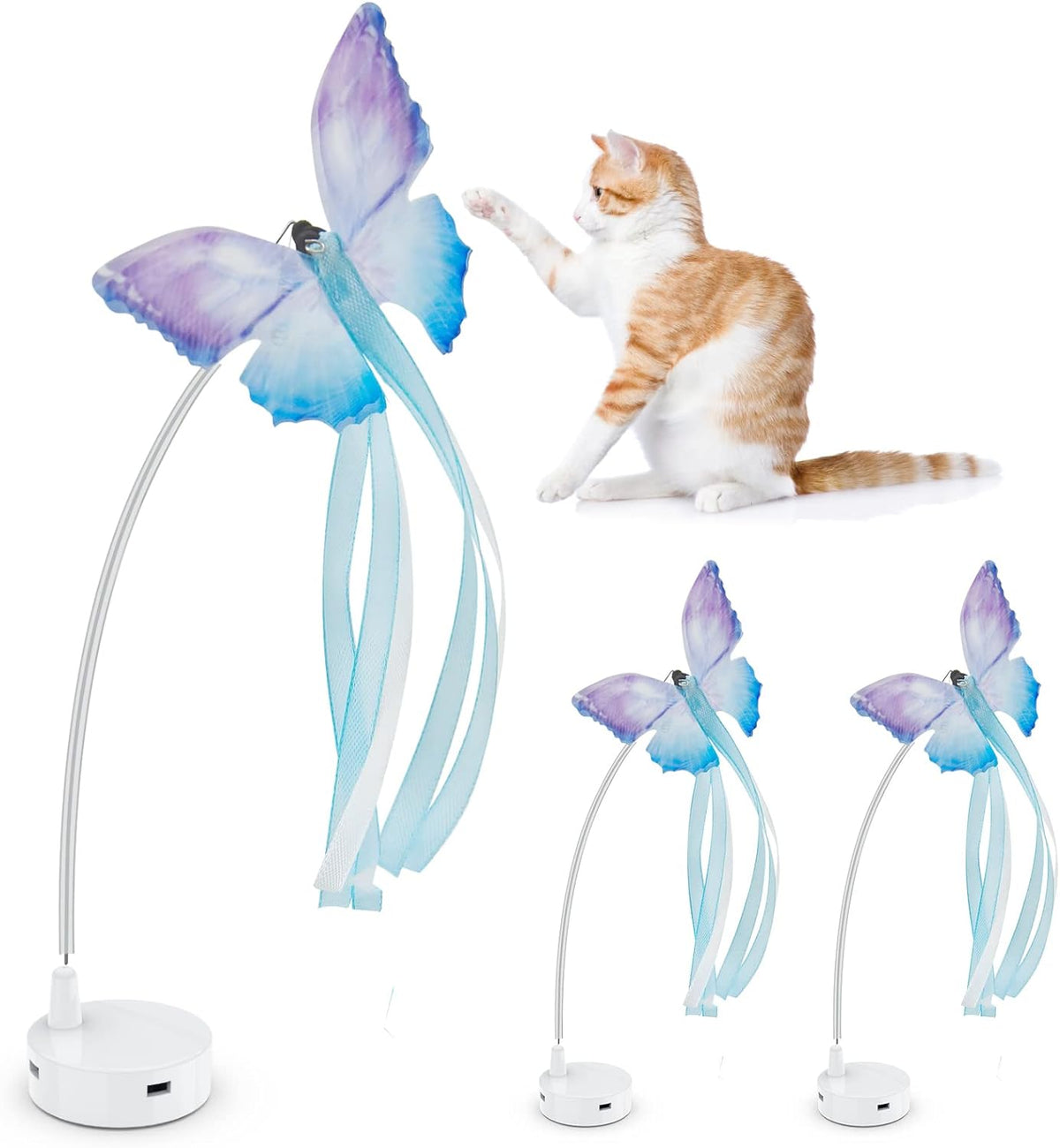 ORSDA Cat Toy Replaceable Butterfly Accessory 3PCS