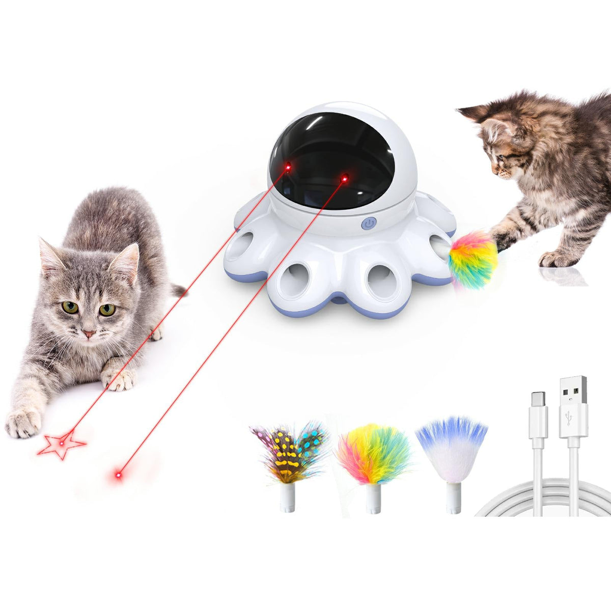 ORSDA 2-in-1 Interactive Cat Laser Toys