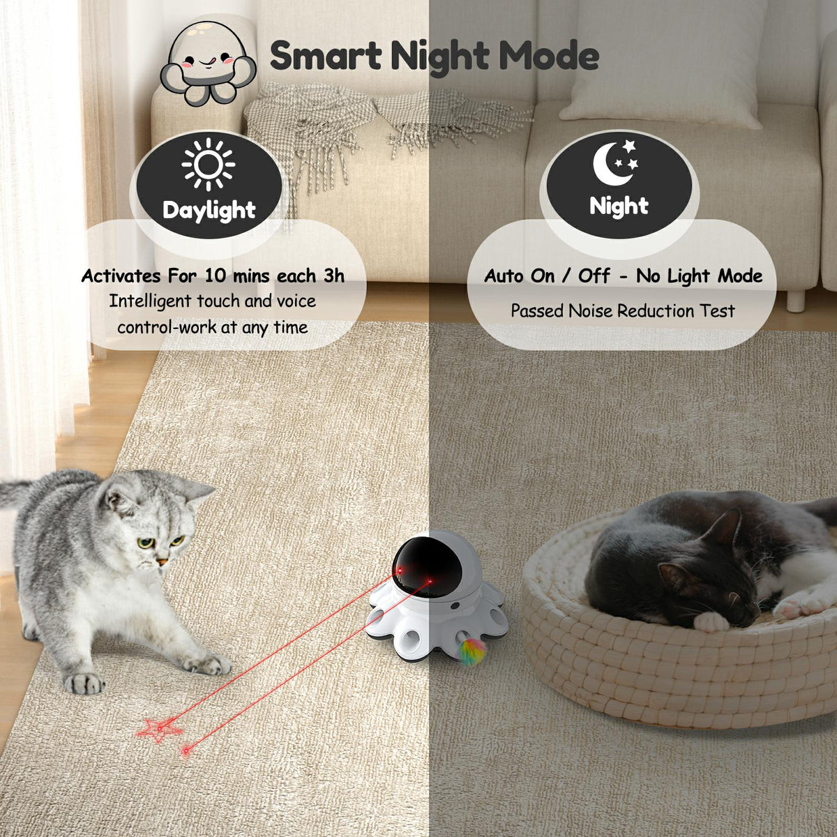 ORSDA 2-in-1 Interactive Cat Laser Toys