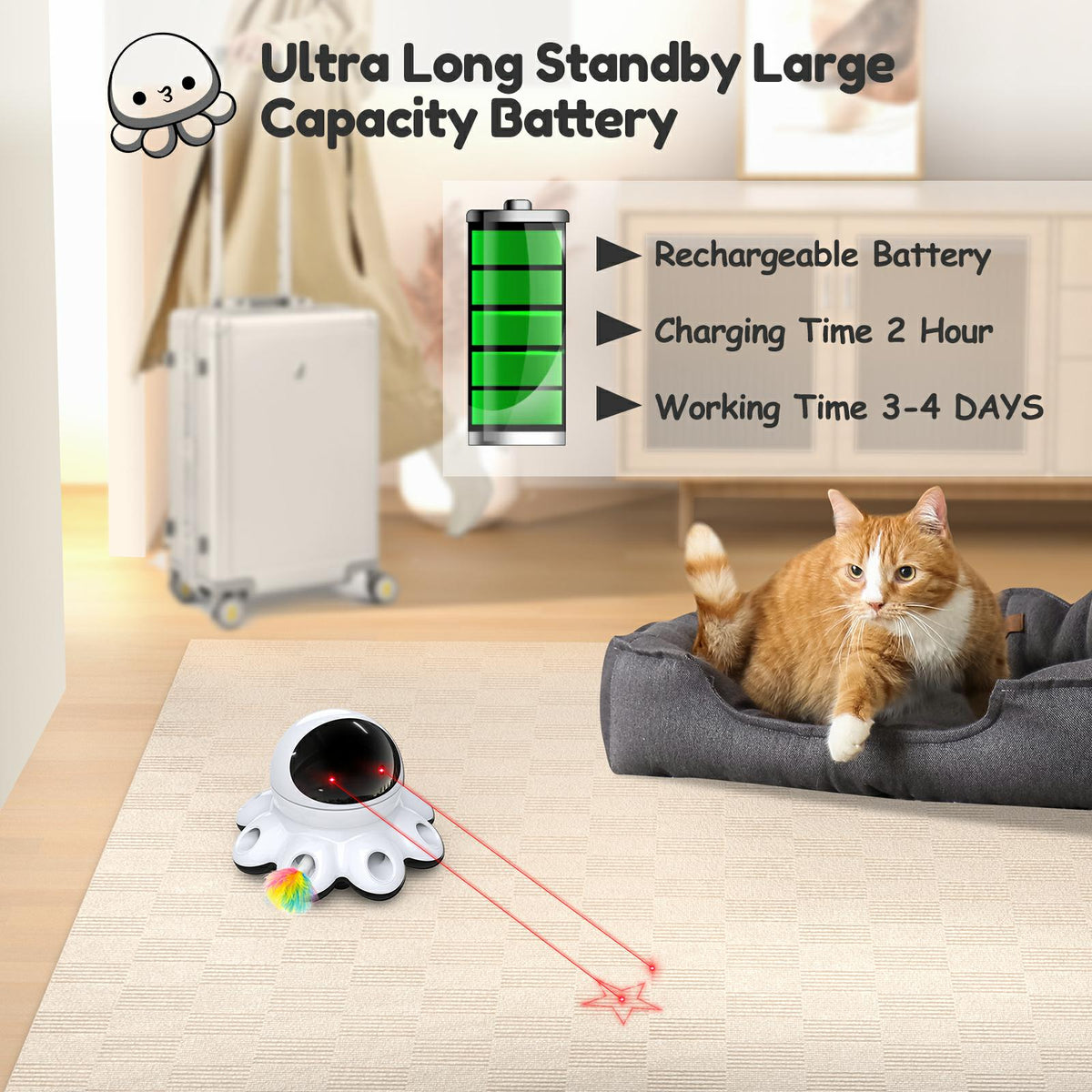 ORSDA 2-in-1 Interactive Cat Laser Toys