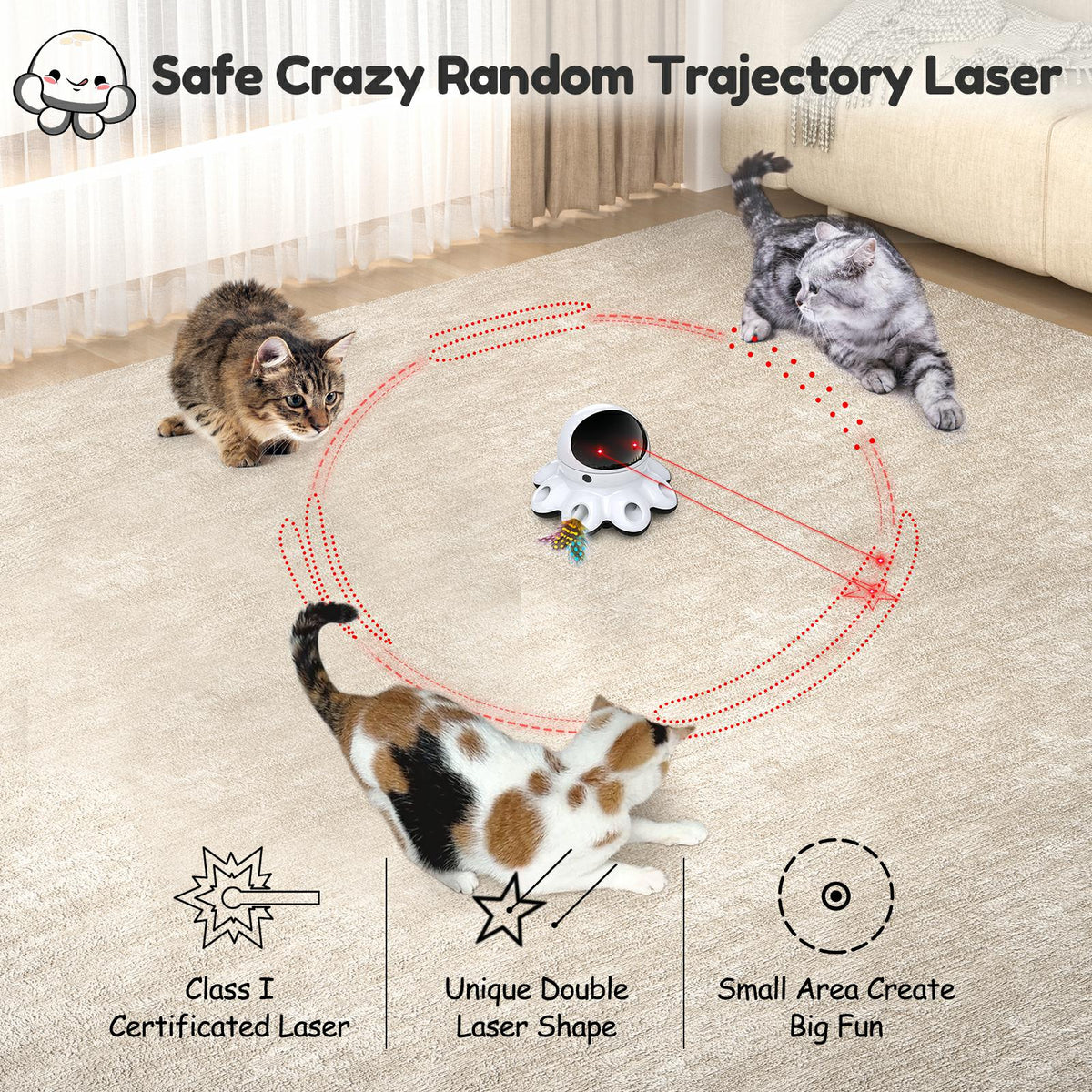 ORSDA 2-in-1 Interactive Cat Laser Toys