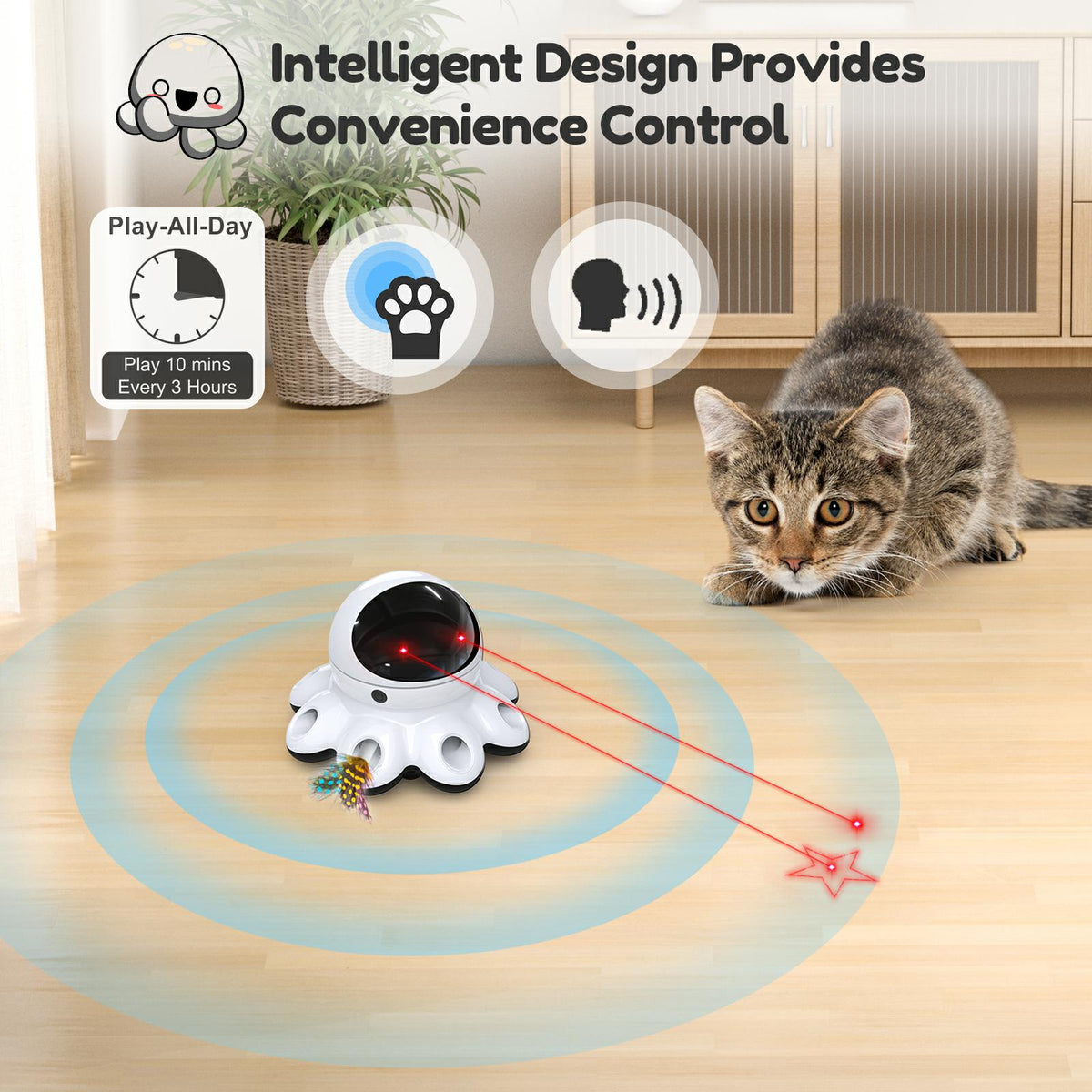 ORSDA 2-in-1 Interactive Cat Laser Toys